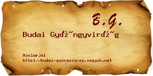 Budai Gyöngyvirág névjegykártya